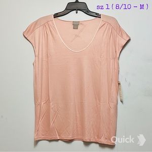 M - NWT Chico’s Pink Modal Scoop Neck Tee